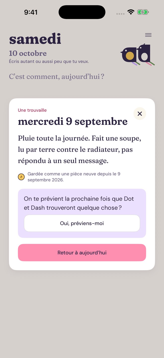 Une trouvaille : une ancienne page d’un mardi, rapportée par Dot et Dash.